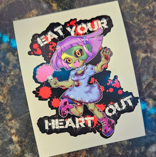 Eat Your Heart Out - Zombie Girl sticker